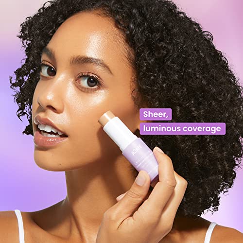 Joah Crystal Glow Tinted Luminizer Stick, Multitasking Korean Makeup Highlighter And Bronzer Stick, Customizable Formula For A Natural Glow, Peptide Infused, Medium With Warm Undertones #TOP6