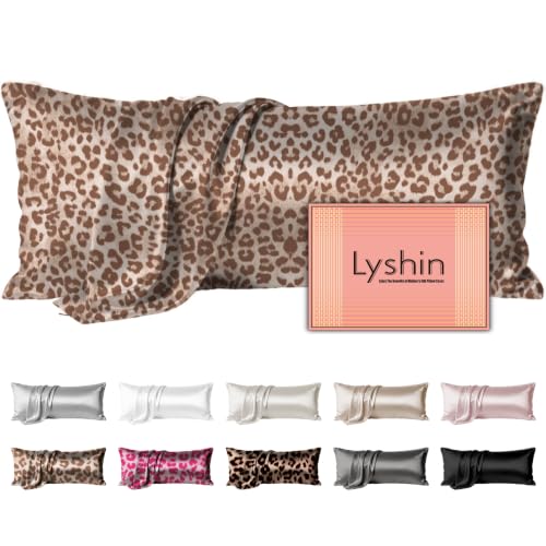 Image of LYSHIN Silk Body Pillow Case with Zipper, Body Pillow Pillowcase, Leopard
