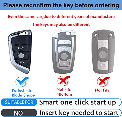 Ctrinews For Bmw Key Fob Cover With Leather Keychain, Advanced Blade Shape Soft Tpu Surface Leather Grain Key Fob Holder For New Bmw Smart Key(Silver) #TOP2