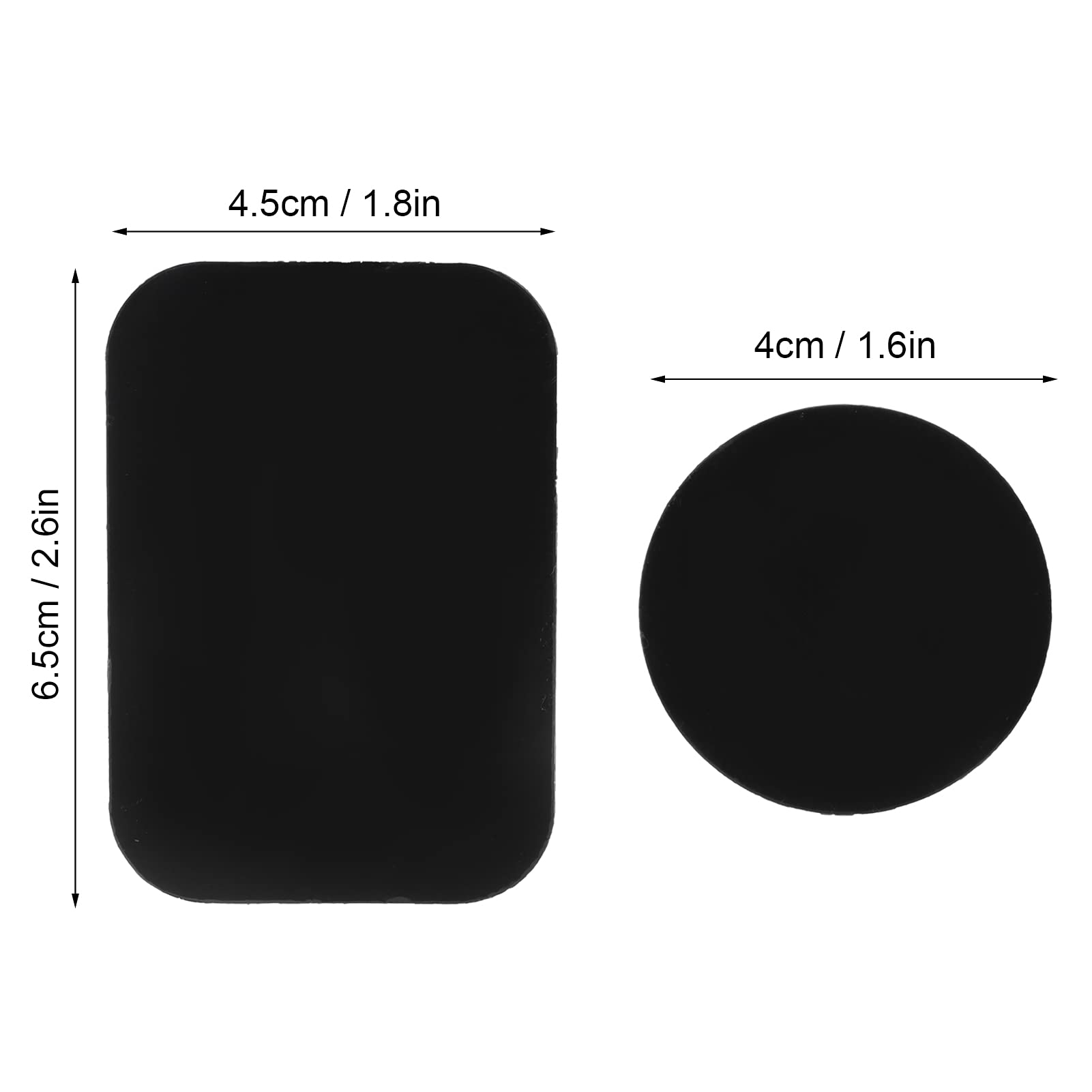KIMISS 8 Pegatinas Autoadhesivas de Placas de Metal para Soporte Magnético para Coche, Soporte Magnético para Teléfono, Placas de Metal para Soporte de Teléfono, Pegatinas Magnéticas