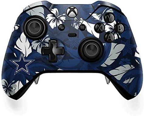 Skinit Decal Gaming Skin Compatible with Xbox One Elite Controller - Officially Licensed NFL Dallas Cowboys Tropical Print Design