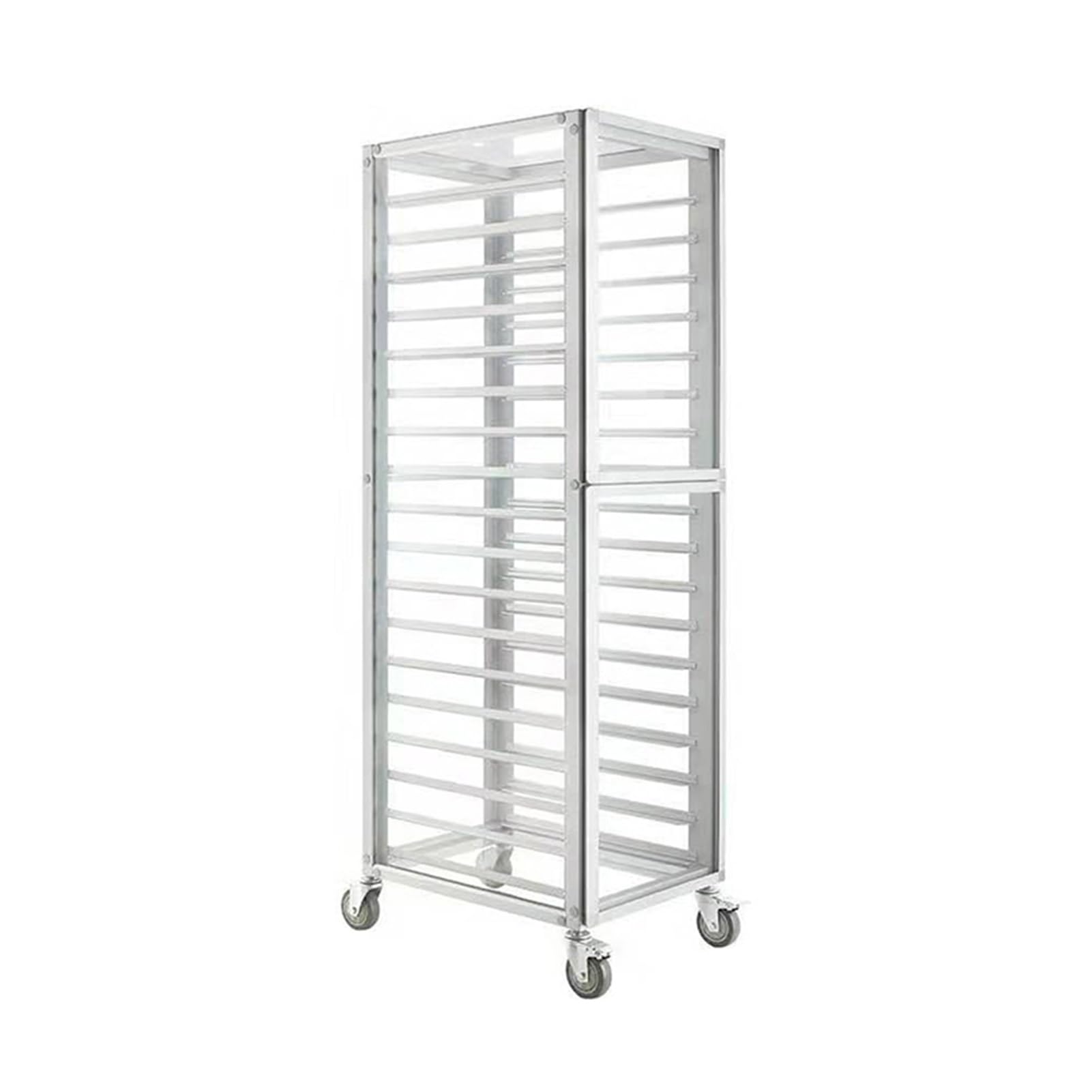 Rejilla Para Bandejas De 15/18 Niveles, Rejilla De Aluminio De Alta Velocidad Para Panadería Con Ruedas Bloqueables, Rejilla Para Enfriar Pan Comercial Para Bandejas De 23.6 X 15.7 Pulgadas, Carrito