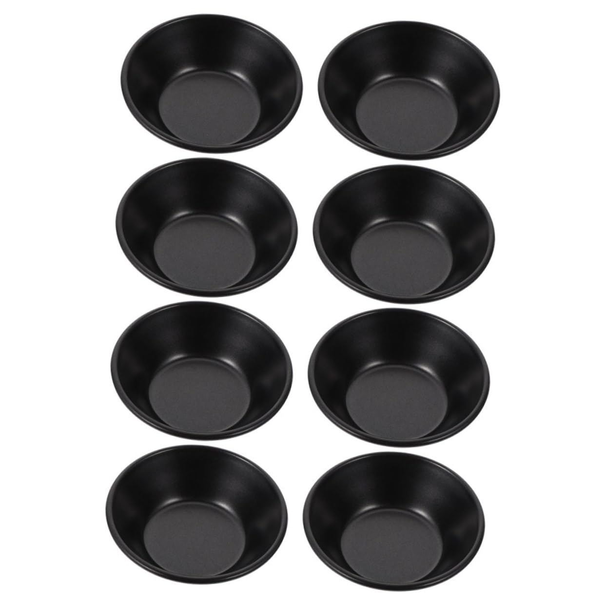 BRIGHTFUFU 8pcs Non Stick Carbon Steel Tart Molds for Baking Cake Pudding Tins Bakeware for Egg Tarts Pies Cupcakes for Parties Gatherings