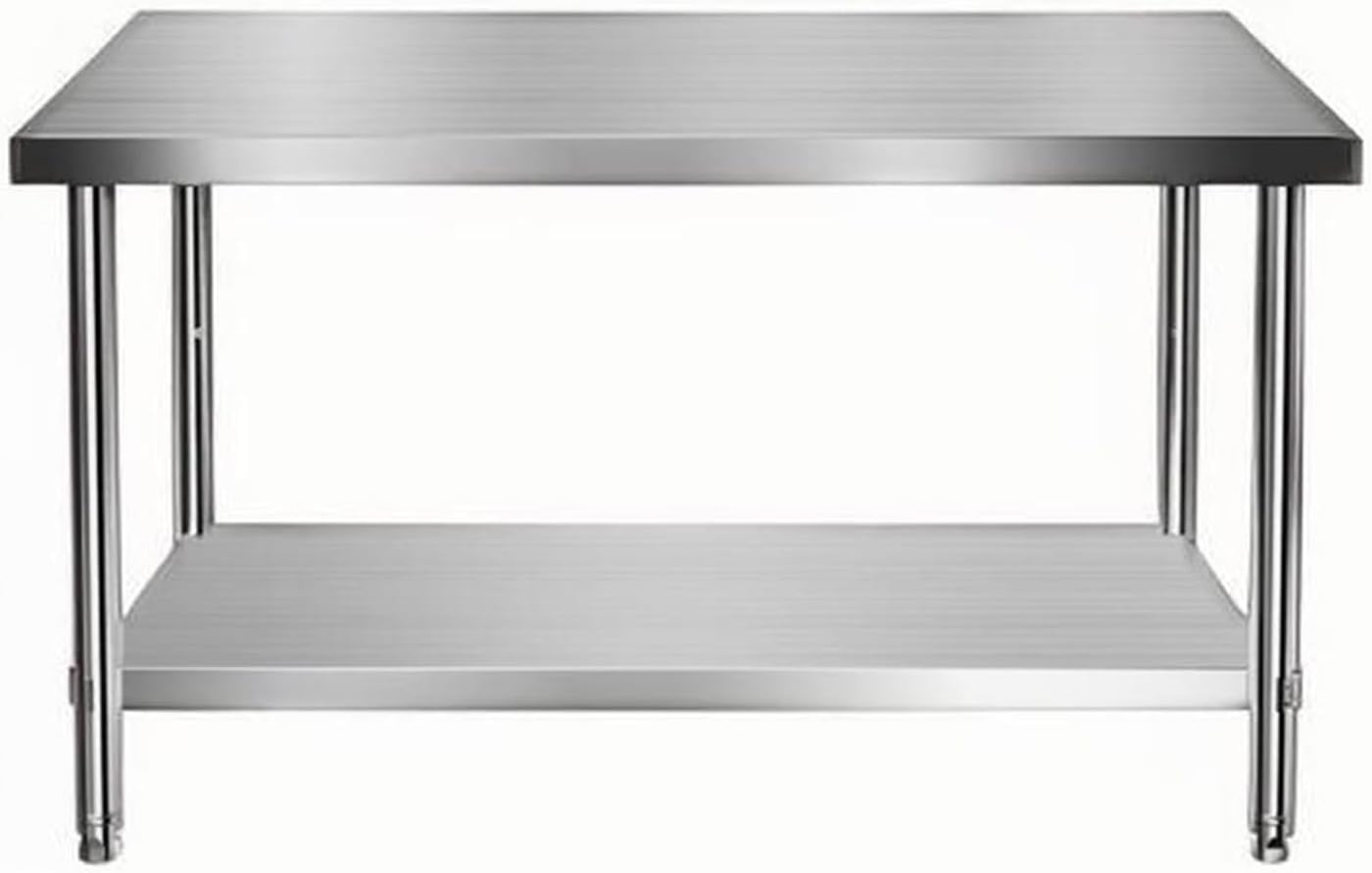 Stainless Steel Work Table, Food Prep Worktable, Commercial Kitchen Prep Work Table, Metal Work Table with Adjustable Feet for Restaurant, Home and Hotel(L60xW60cm/23.6x23.6in)