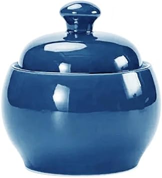 123Arts Ceramic Sugar Bowl Tea Canister Storage Jar Soup Jar with Lid