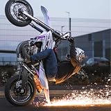 Spark Tailscraper Moto Set X2 Generatore di Scintille per Wheelie e Stunt, Universale Supermoto Enduro Motocross, Accessorio Moto Flare V5