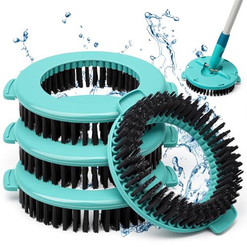 4 Balai Brosse Sol de Réserve Adapté for Lei-fh-eit Serpillière Serpillere Balai à Poils Durs Lave Sol Ronde Rotation à 360° de Surfaces Dures Telles Que...