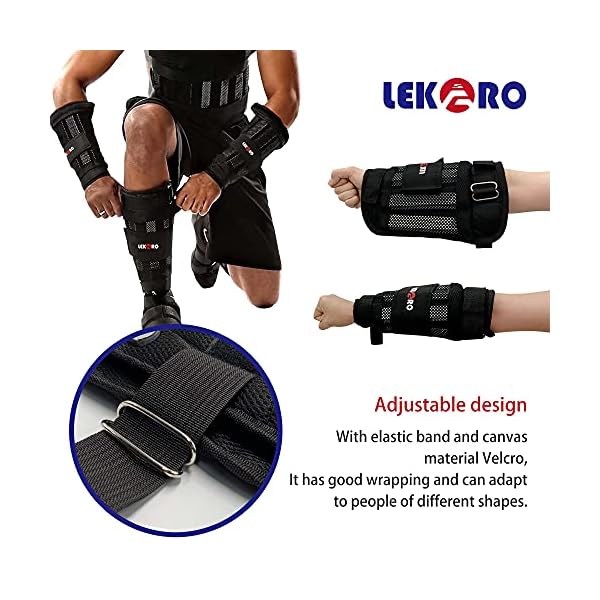 LEKARO-45LB-Adjustable-Weighted-Vest-Set-with-Arm-Weights-and-Leg-Weights-Weight-Training-Workout-Sut-Fitness-Boxing-Jacket-Wrist-Weights-Ankle-Weights-Including-Weights-100-steel-plates Adjustable Weighted Vest Set with Arm Weights and Leg Weights, Weight Training Workout Set, Weights Jacket & Wrist Weights & Ankle Weights (Including Weights: 96-100 Steel Plates)
