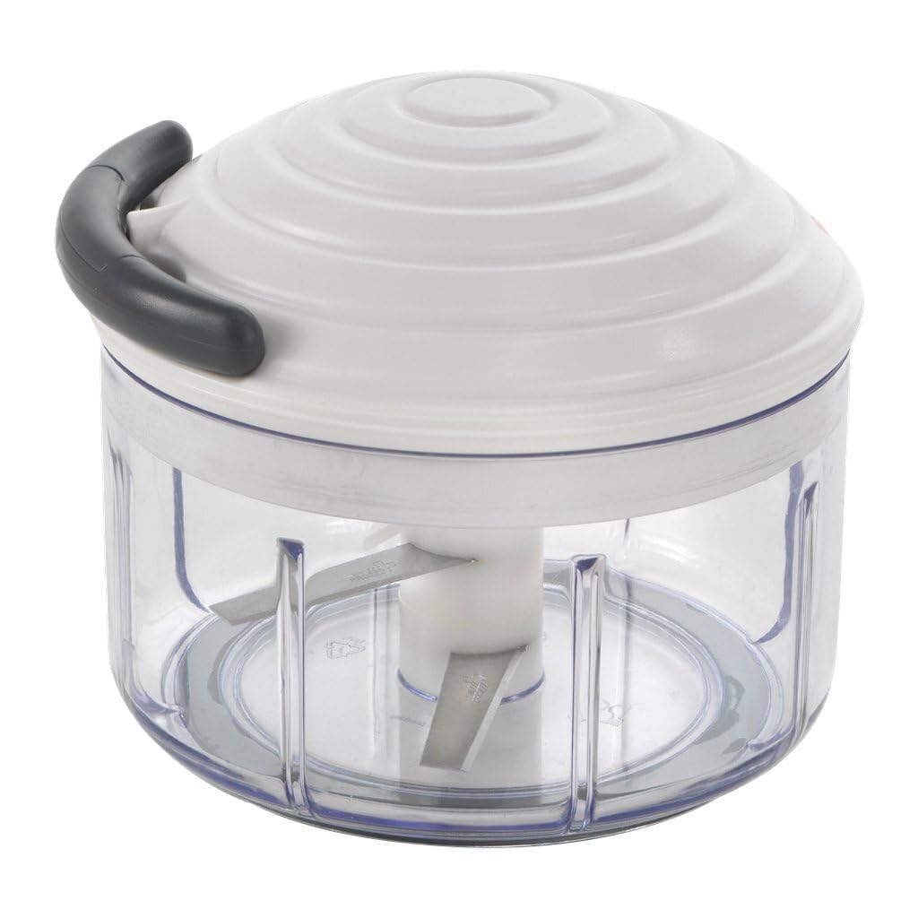 MetaltexRotomac Herb and Vegetable Manual Chopper with Moveable Blades, Metal, White, 5.51 x 5.51 x 4.72 cm