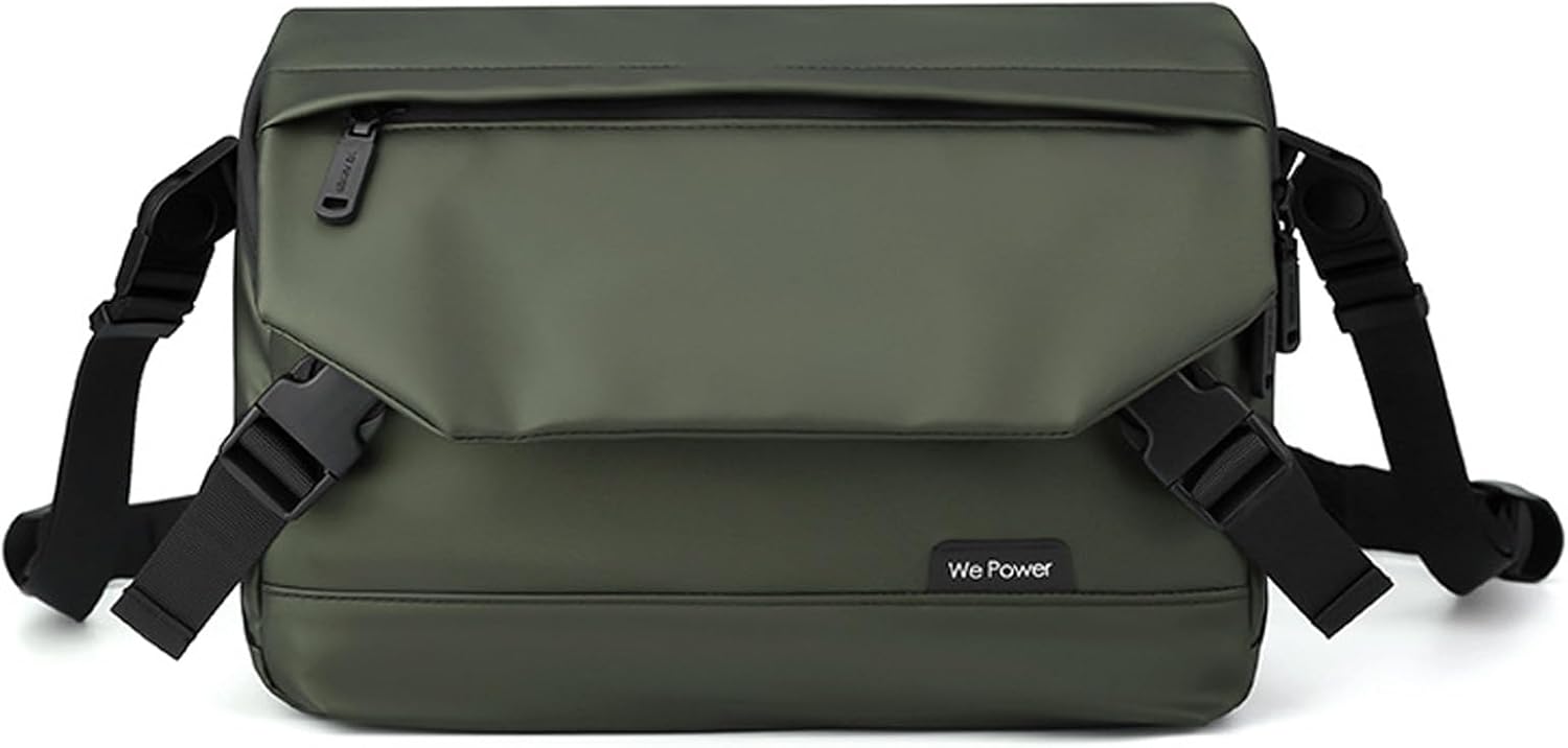 FANDARE Stylish Shoulder Bag Men's Bag Crossbody Messenger Bag Briefcases Small Sling bag for Men for Work Professional Business Office Travel Satchel Bag Black Green