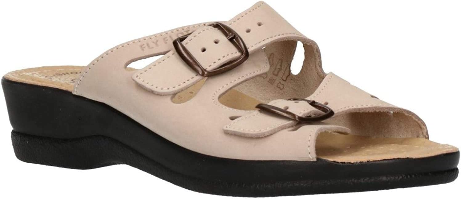 Women's Diana - Formerly Dana - 2 Buckle Leather Slide - Made in Italy