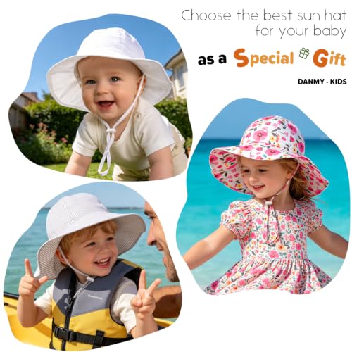 Baby Sun Hat Infant Toddler Summer Bucket Hat Kids Cotton Beach Sun Hats for Baby Boys Girls Child 2-4 Years — view 5