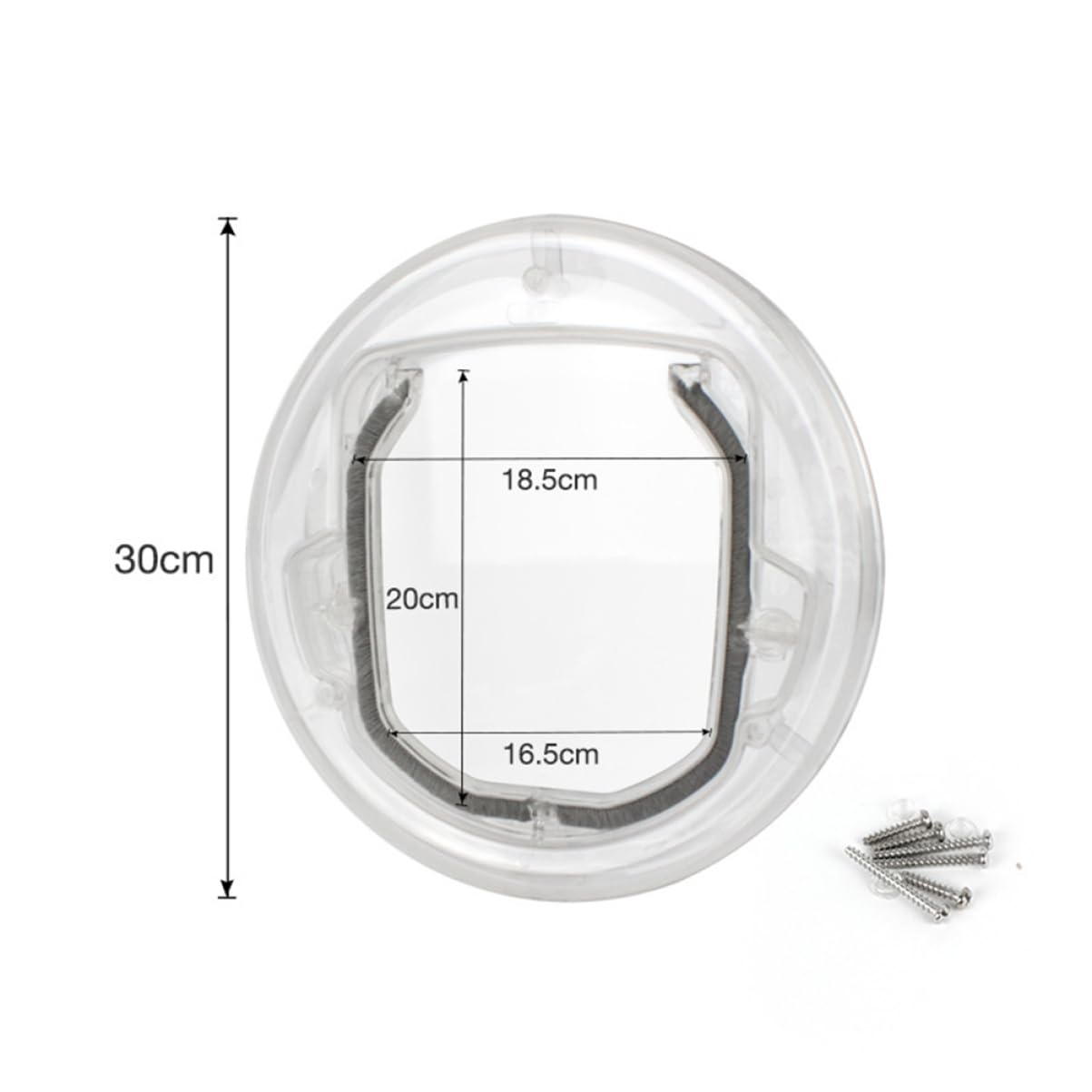 Abaodam Transparent Pet Door with Cat Hole Entry and Exit Door for Cats and Pets and Quiet Design for Easy Access