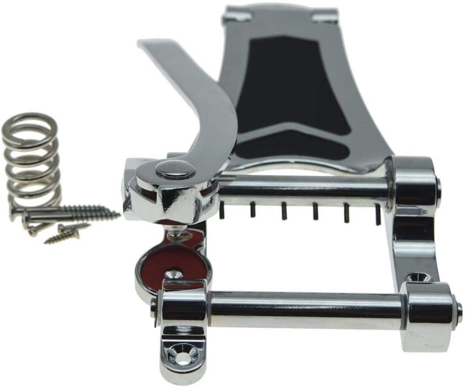 Dopro Chrome Guitar Vibrato Tremolo Bridge Tailpiece for Arch Top Jazz Les Paul Guitar