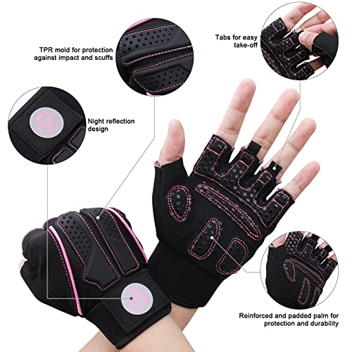 Jierwillao Fingerless Work Gloves Gym Workout Gloves For Men Women Utility Padded Half Finger Driving Working Gloves #TOP1