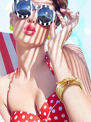 20 Pcs Glitter Jelly Bracelets Set Glitter Filled Jelly Silicone Bracelets Beach Boho Style Glitter Filled Bracelets Glitter Party Bracelets For Girls Women (Gold, Silver, Champagne, Champagne Pink) #TOP6