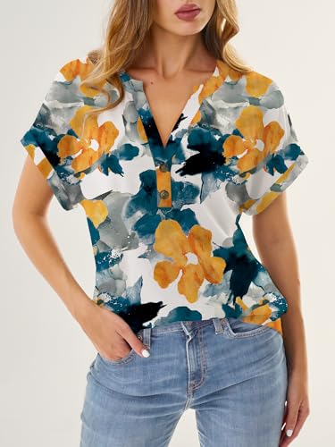 Save 40% on Women's V-Neck Henley Tops - Use Code UTMRSQMD