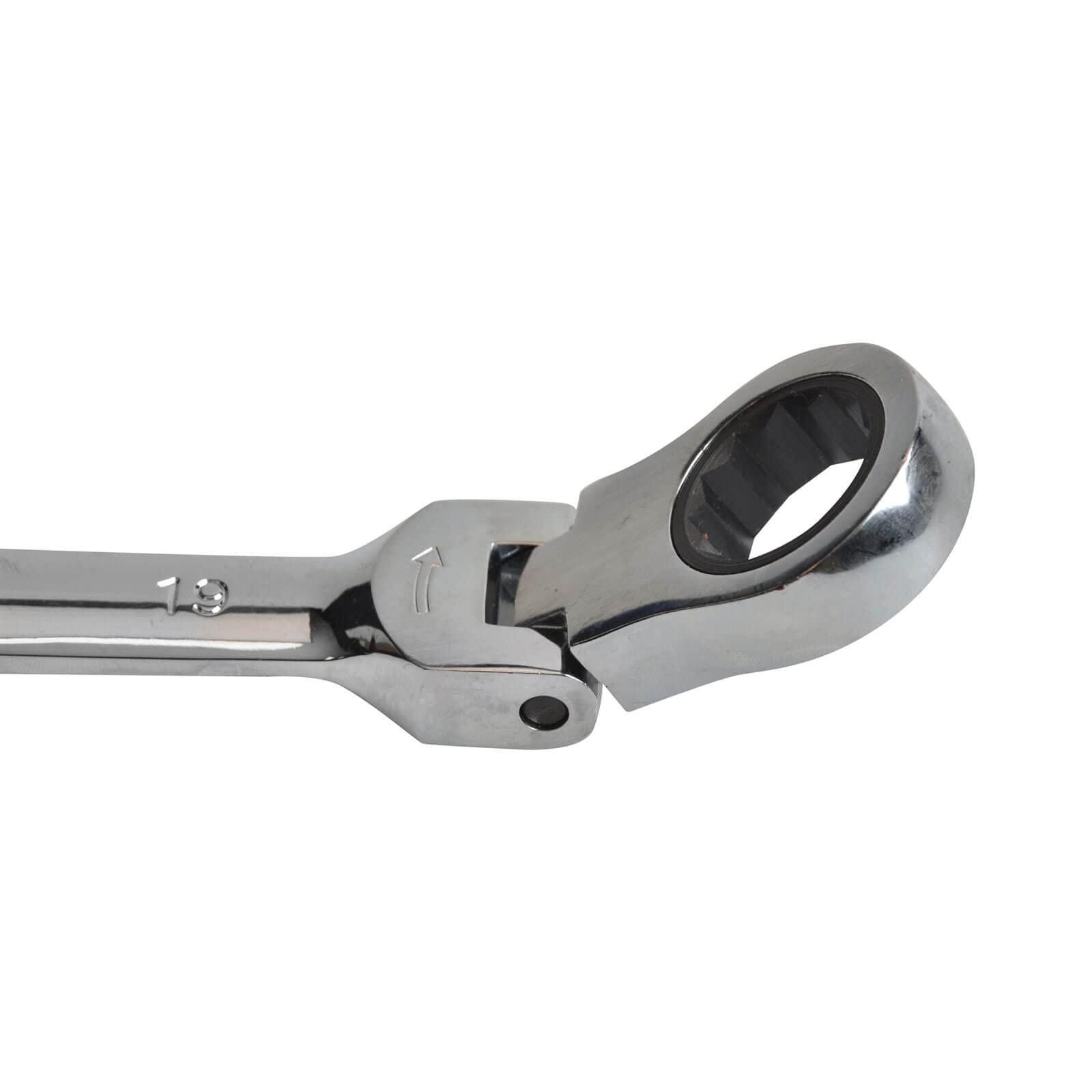 Faithfull SPARAT15 Flex Head Ratchet Combination Spanner, Chrome, 15mm - Image 3