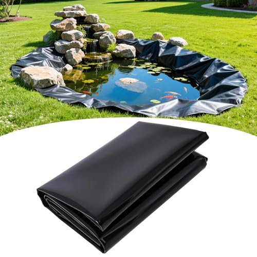Bâche pour étangs de jardin résistante et imperméable noire 9x9 m - 2