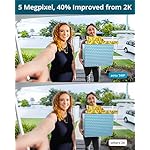 AOSU Doorbell Camera Wireless, 5MP Ultra HD, No Monthly Fee, 2.4/5 GHz WiFi Video Doorbell with Homebase, Battery/Wired Powered, Work with Alexa & Google Assistant - Image 2