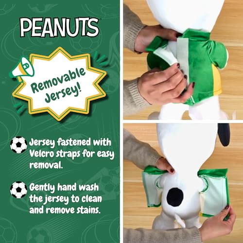 Image of Peanuts Snoopy Soccer Plush Cuddle Pillow Buddy, Kids Bedding Super Soft Sports Pillow, 17 inch Tall, 2026 World Soccer Tournament (Officially Licensed Product) by Franco Collectibles