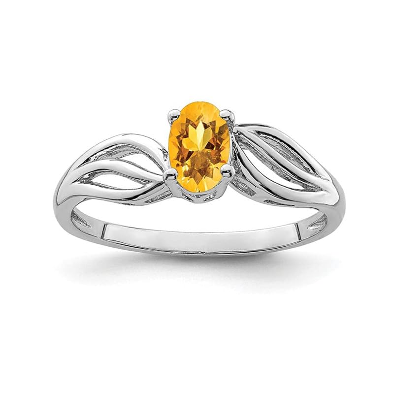 Bague fiançailles citrine ovale en argent 925, le cadeau idéal pour déclarer votre amour