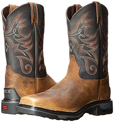 Tony Lama Men's Tacoma Comp Toe Western Boot, Walnut, 8.5 D Us #TOP6