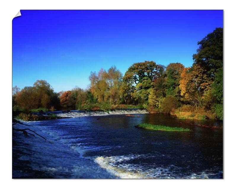 Media Storehouse 10x8 Print of Co Carlow, weir at the site of Irelands first H.E.P. at Millford Mills (11898156)