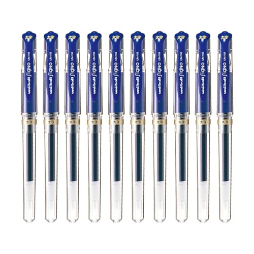 Mitsubishi Pencil UM-153 Bolígrafo Uni, Punta Ancha 1.0 mm, Azul, Set de 10