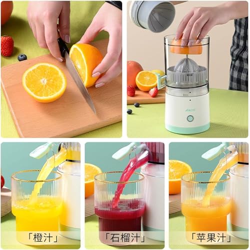 Image of ๐๐๐๐๐๐๐๐๐ ๐+๐ ๐๐๐๐ USB Rechargeable Portable Juicer | Wireless Electric Citrus Juicer with Touch Button | Easy-to-Clean Slow Fruit Extractor