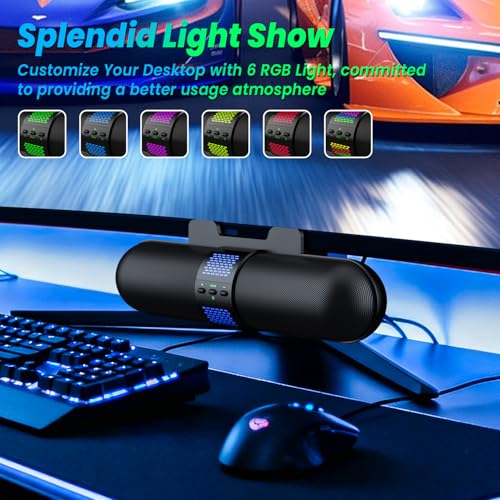 37% Off BESTISAN Bluetooth Computer Speaker with RGB Lights - Image 4