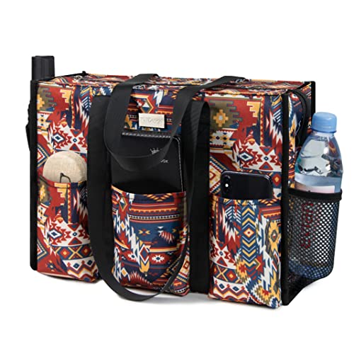 Image of TOPDesign Utility Water Resistant Tote Bag with 13 Pockets, Top Zipper Closure & Thick Bottom Support, for Working Women