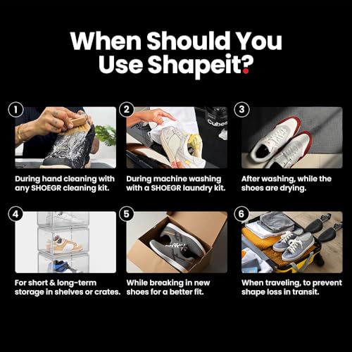 Image of SHOEGR Shoe Tree for Men | Plastic Shoe Shapeit | Shoe shaper for both Men & Women | Adjustable Shoes Trees | Tree Stretchers