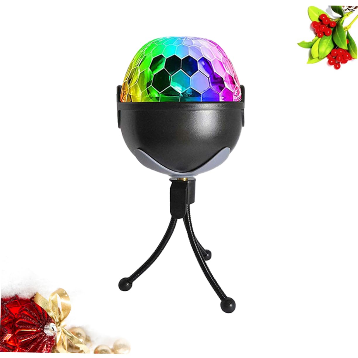 Artibetter Disco Ball Decor Lights Crystal Lamp Sound Activated Glow for Parties Clubs Banquets