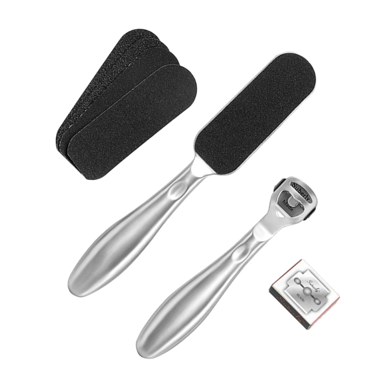 WOFASHPURET 1 Set Remover Kit Professional Trimmer with Blades Coarse and Fine Sandpapers Nail Clippers Foot File for Home and Salon Use