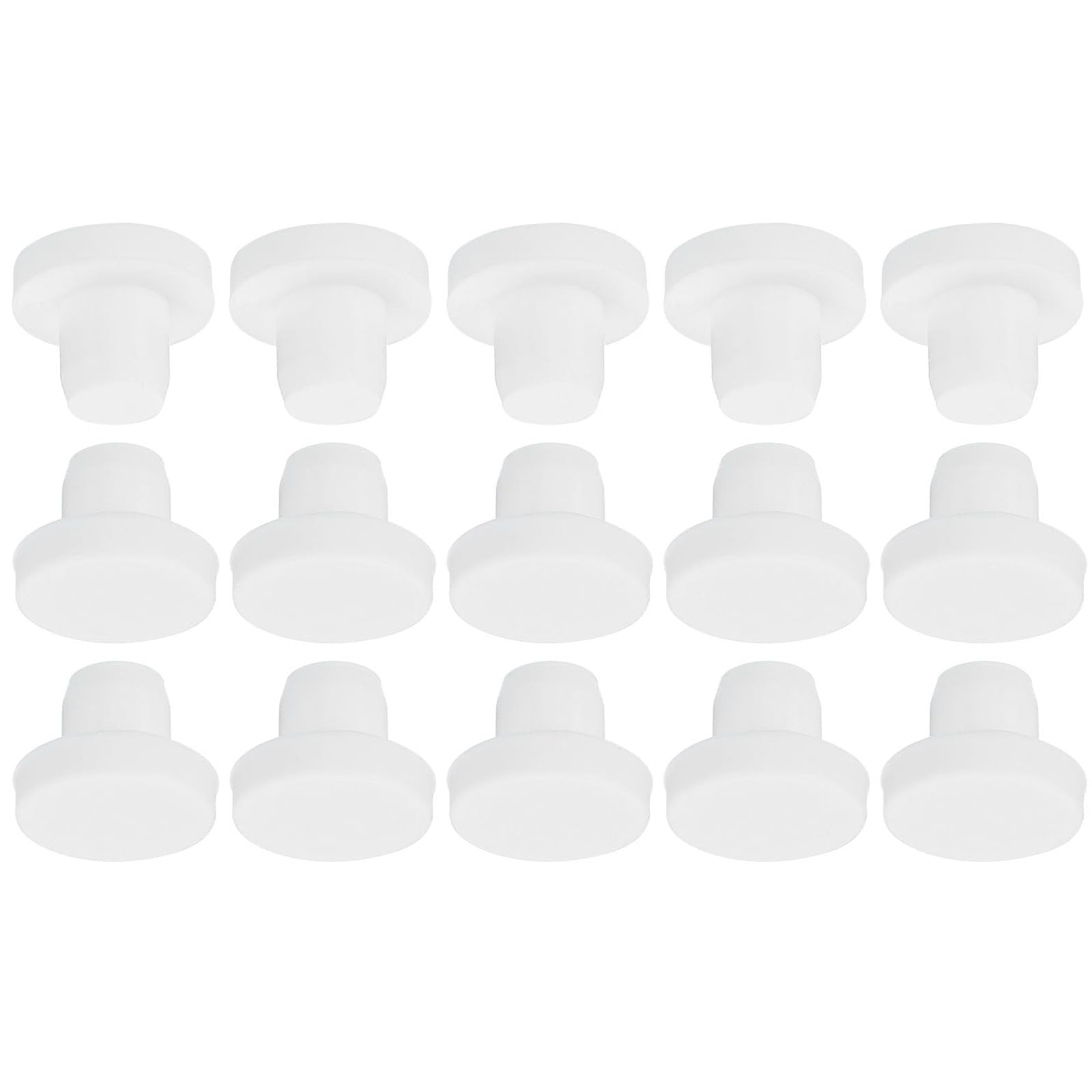 TOP-VIGOR 15Pcs Silicone Hole Plugs, 9mm Diameter Rubber Round Hole Stoppers