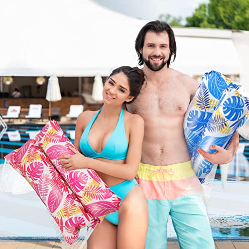 Amteker Luftmatratze Pool XL, 2 Stück Wasserhängematte Erwachsene, 4 in 1 Luftmatratze Wasser Pool Zubehör Spaß, Aufblasbarer Hängematte Erwachsene
