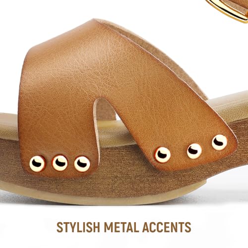 Image of Girls Sandals Wedge Platform Open Toe Sandals Ankle Strap Summer Heels Dress Shoes for Little Big Kid