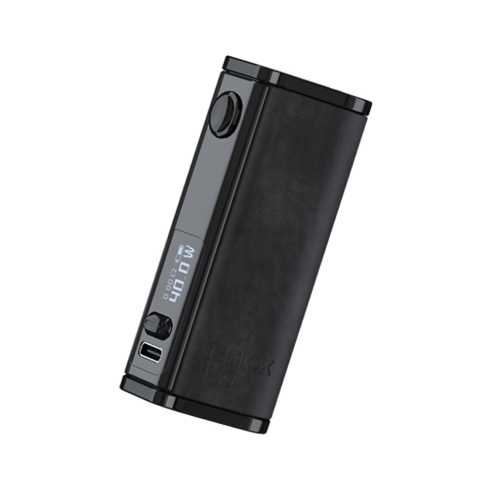 Vape Istick I40 MOD BOX 2600mah 40W 20mm OLED Display Adjustable USB-C Fast Rechaegerable Artificial Leather E cigarette No Nicotine Free Black