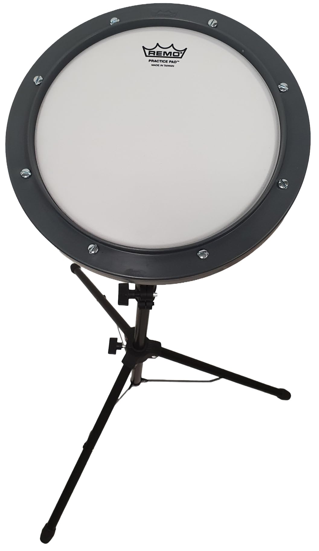 Rockstar - Pad Practicas 8" Remo RT-0008-00 con Soporte Negro. Caja Almohadilla Sorda Aprendizaje Silenciosa- Rockmusic