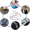 800 Pack Cable Ties Assorted Sizes 3.6mm x 100/150/200/250/300mm Black Cable Ties Heavy Duty Tie Wraps Assorted Plastic Zip Ties 40lbs Wire Ties Black Small Nylon 66 Plastic Ties for Home, Gardening #1