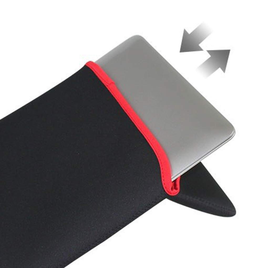 Juego de 10 bolsas de almacenamiento de neopreno grueso impermeable para portátil, 26 x 35 cm, color negro