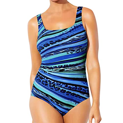 Bikini Bandera Bikini de Talla Grande con realce para Mujer, Traje de baño de Entrenamiento atlético, Traje de baño Deportivo Fruncido, Trajes de baño Vintage Bikinis Parte Inferior
