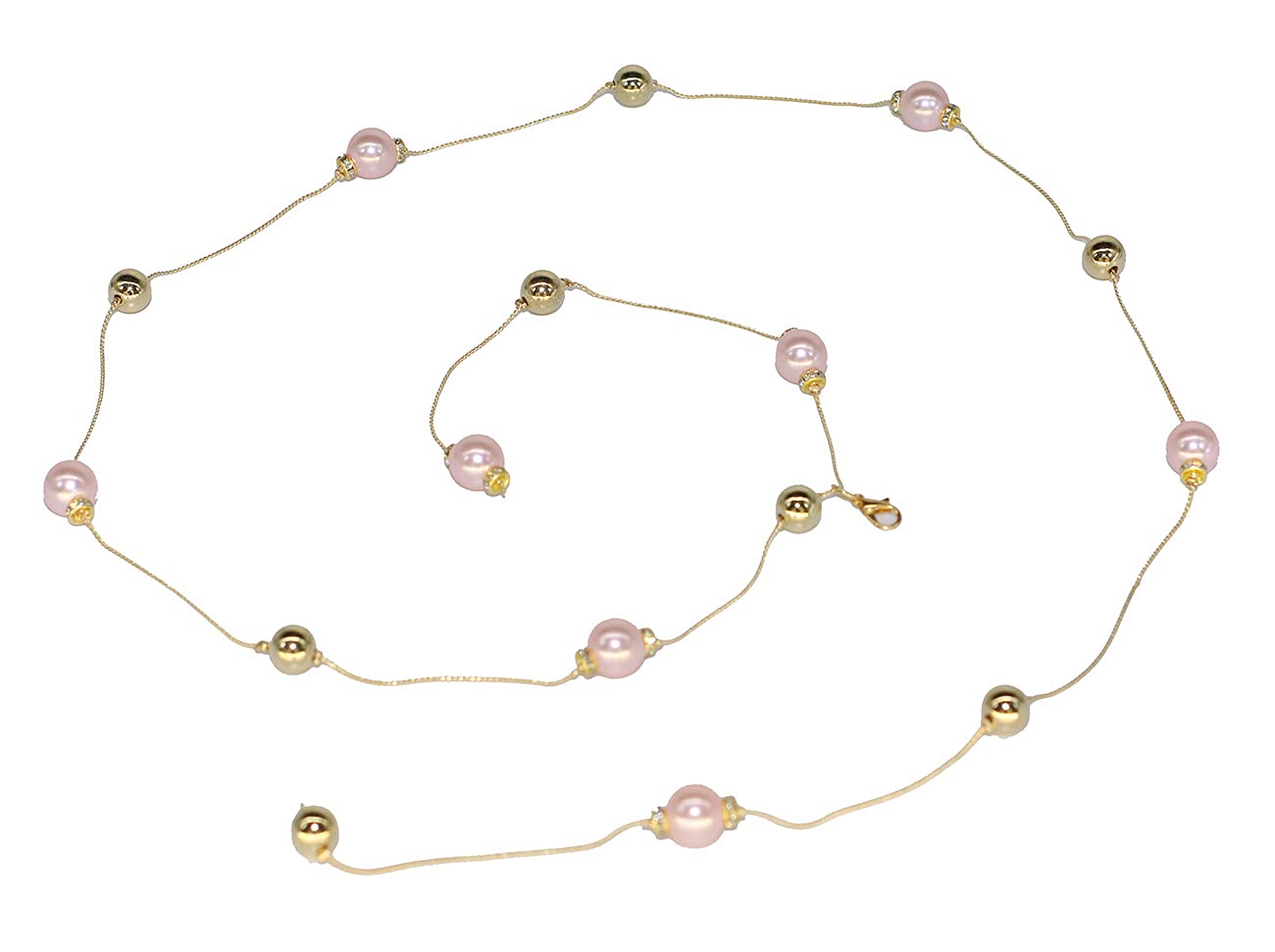 Women's Metal Chain Flower Pearl Belts Gold Silver