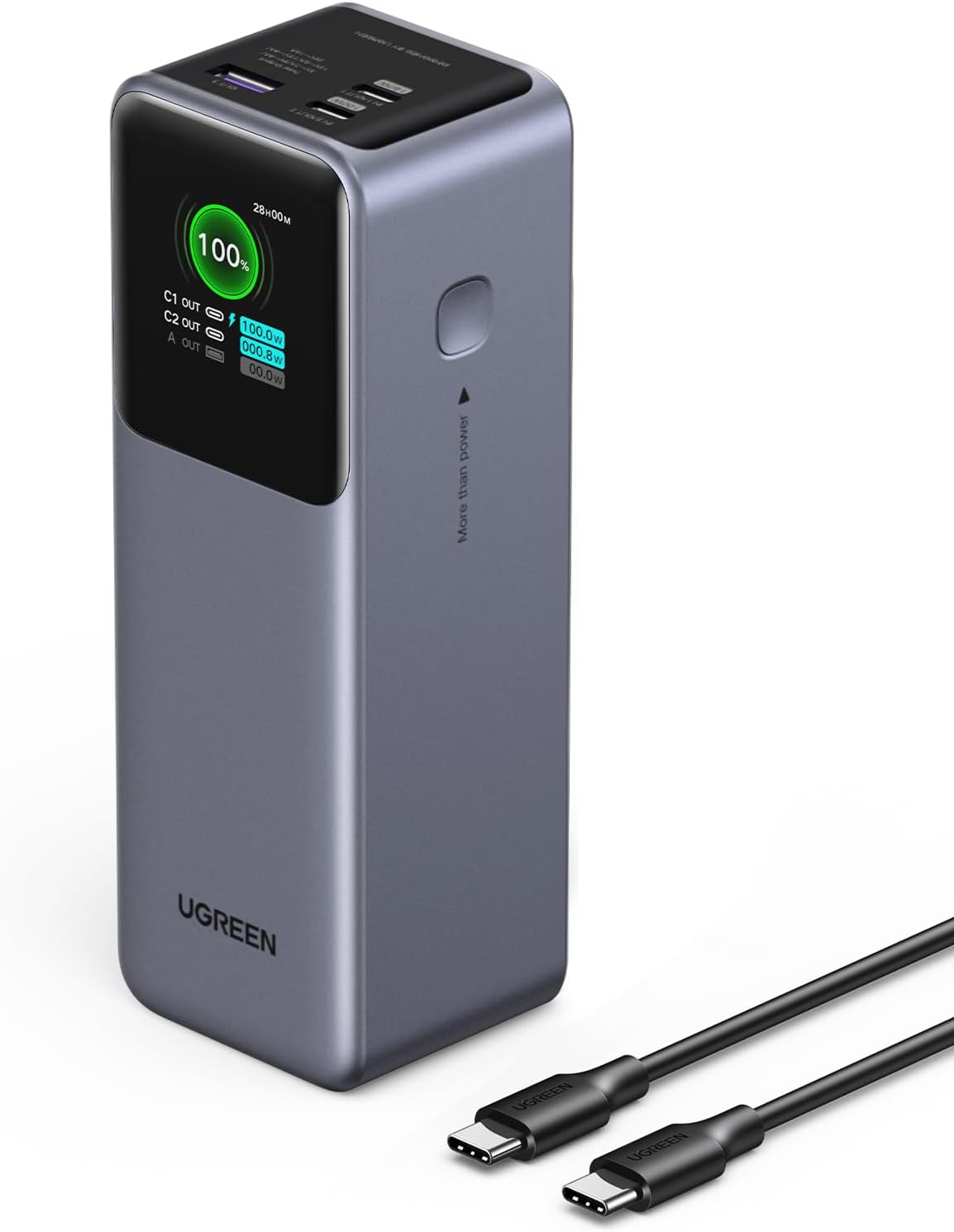 Nexode 25000mAh 200W PD 3.1 TFT 3-Port Power Bank | TFT smart display, 90Wh, PD 3.1 fast for laptops. Supports MacBook Pro/Air, Dell, iPhone 17