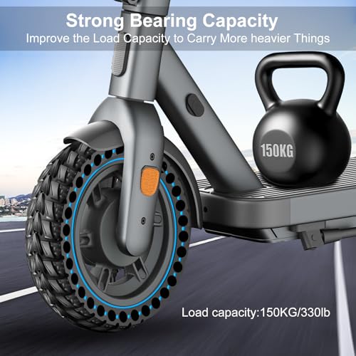 BANGTING 1PCS 60/70-6.5 E Scooter Reifen,10x2.50-6.5 Vollgummireifen, 10x2.5 zoll Ersatzreifen für Ninebot Max G2 / G30 / G30D / G30E / G30E / G30LP / G30D II / G30 Max (Blau)