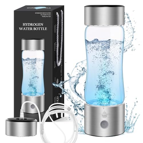 Hydrogen Water Bottle, 1600-2000 Hydrogen Water Bottle Generator, Hydrohealth Hydrogen Water Machine Improve Water in 3 Mins for Home, Office, Travel, Daily Drinking