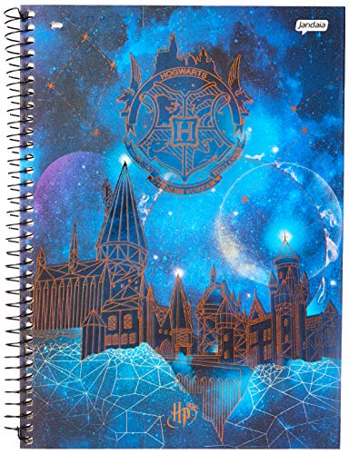 Caderno Espiral Univ Cd 1X1 96Fls Harry Potter Castelo Fsc