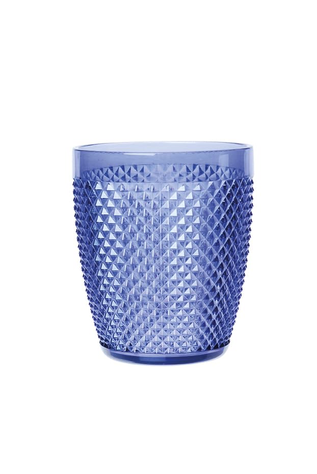 Set 6 Bicchieri Diamond In Plastica Infrangibile 400 Ml – Colore Blu, Riutilizzabili E Lavabili In Lavastoviglie