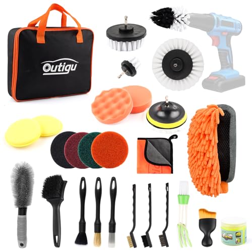 Outigu Kit de Limpieza de Coche 28 Piezas